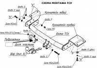 Фаркоп 4816-A Oris на Chrysler Grand Voyager 2001-2008, Dodge Caravan 2001-2008 без выреза в бампере. Тип шара: A. Нагрузки: 1500/75 кг, масса фаркопа 16,8 кг (без электрики в комплекте) от магазина ФаркопРос